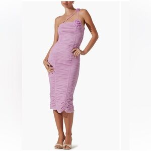 ASTR Corsage Ruched Body Con Dress - M